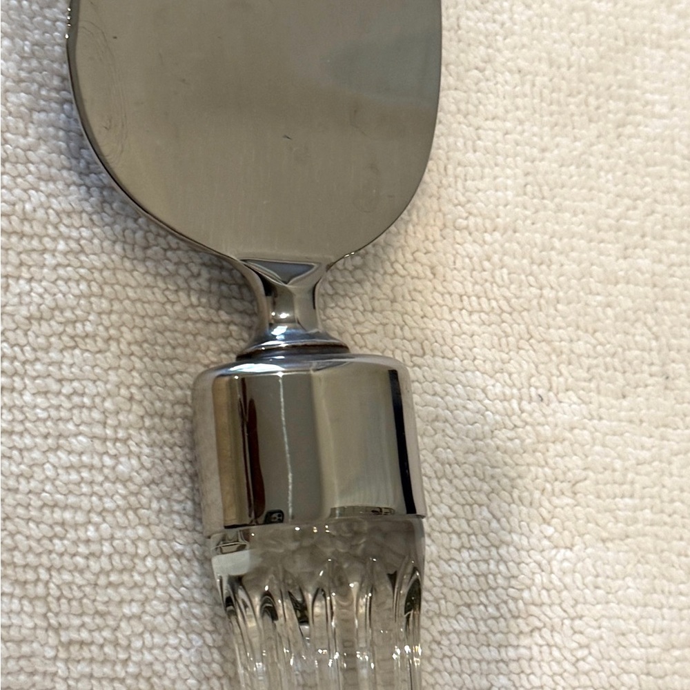 Waterford Crystal Cake Server with Silver Blade. Like New. Gorgeous. #BridalGift - Picture 2 of 4